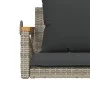 Banco columpio con cojines ratán sintético gris 109x62x40 cm de vidaXL, Bancos de jardín - Ref: Foro24-368156, Precio: 125,45...
