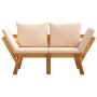 Banco de jardín con cojines 2 en 1 madera maciza de acacia de vidaXL, Bancos de jardín - Ref: Foro24-367581, Precio: 287,76 €...
