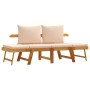 Banco de jardín con cojines 2 en 1 madera maciza de acacia de vidaXL, Bancos de jardín - Ref: Foro24-367581, Precio: 287,76 €...