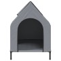 Casa para perros tela Oxford y acero gris claro de vidaXL, Casetas para perros - Ref: Foro24-172591, Precio: 70,69 €, Descuen...