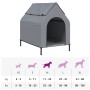 Casa para perros tela Oxford y acero gris claro de vidaXL, Casetas para perros - Ref: Foro24-172591, Precio: 70,69 €, Descuen...