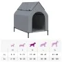 Casa para perros tela Oxford y acero gris claro de vidaXL, Casetas para perros - Ref: Foro24-172591, Precio: 69,51 €, Descuen...