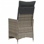 Sillón reclinable de jardín con cojines ratán sintético gris de vidaXL, Sillas de jardín - Ref: Foro24-365661, Precio: 129,57...