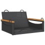 Banco columpio de ratán sintético negro 63x62x40 cm de vidaXL, Bancos de jardín - Ref: Foro24-368161, Precio: 66,68 €, Descue...
