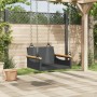 Banco columpio de ratán sintético negro 63x62x40 cm de vidaXL, Bancos de jardín - Ref: Foro24-368161, Precio: 66,68 €, Descue...