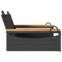 Banco columpio de ratán sintético negro 63x62x40 cm de vidaXL, Bancos de jardín - Ref: Foro24-368161, Precio: 66,68 €, Descue...