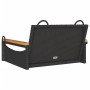 Banco columpio de ratán sintético negro 63x62x40 cm de vidaXL, Bancos de jardín - Ref: Foro24-368161, Precio: 66,68 €, Descue...