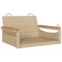 Banco columpio de ratán sintético beige 63x62x40 cm de vidaXL, Bancos de jardín - Ref: Foro24-368163, Precio: 74,78 €, Descue...