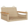 Banco columpio de ratán sintético beige 63x62x40 cm de vidaXL, Bancos de jardín - Ref: Foro24-368163, Precio: 70,40 €, Descue...