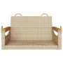 Banco columpio de ratán sintético beige 63x62x40 cm de vidaXL, Bancos de jardín - Ref: Foro24-368163, Precio: 74,78 €, Descue...