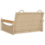 Banco columpio de ratán sintético beige 63x62x40 cm de vidaXL, Bancos de jardín - Ref: Foro24-368163, Precio: 70,40 €, Descue...