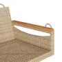 Banco columpio de ratán sintético beige 63x62x40 cm de vidaXL, Bancos de jardín - Ref: Foro24-368163, Precio: 74,78 €, Descue...