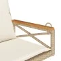 Banco columpio con cojines ratán sintético beige 63x62x40 cm de vidaXL, Bancos de jardín - Ref: Foro24-368175, Precio: 86,99 ...