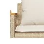 Banco columpio con cojines ratán sintético beige 63x62x40 cm de vidaXL, Bancos de jardín - Ref: Foro24-368175, Precio: 86,99 ...