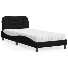 Cama con colchón tela negro 80x200 cm de vidaXL, Camas y somieres - Ref: Foro24-3208494, Precio: 263,63 €, Descuento: %