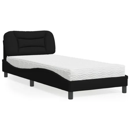 Bed with black fabric mattress 80x200 cm by vidaXL, Beds and slatted bases - Ref: Foro24-3208494, Price: 268,22 €, Discount: %