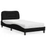 Bed with black fabric mattress 80x200 cm by vidaXL, Beds and slatted bases - Ref: Foro24-3208494, Price: 268,22 €, Discount: %