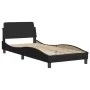 Bed with black fabric mattress 80x200 cm by vidaXL, Beds and slatted bases - Ref: Foro24-3208494, Price: 268,22 €, Discount: %
