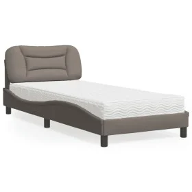 Bett mit taupegrauer Stoffmatratze 80x200 cm von vidaXL, Betten und Lattenroste - Ref: Foro24-3208496, Preis: 272,24 €, Rabat...