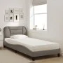 Bed with taupe gray fabric mattress 80x200 cm by vidaXL, Beds and slatted bases - Ref: Foro24-3208496, Price: 272,24 €, Disco...