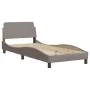 Bed with taupe gray fabric mattress 80x200 cm by vidaXL, Beds and slatted bases - Ref: Foro24-3208496, Price: 272,24 €, Disco...