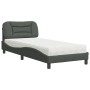 Cama con colchón tela gris oscuro 90x200 cm de vidaXL, Camas y somieres - Ref: Foro24-3208507, Precio: 280,22 €, Descuento: %