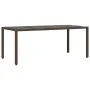 Juego de comedor de jardín 7 pzas con cojines ratán PE marrón de vidaXL, Conjuntos de jardín - Ref: Foro24-3278553, Precio: 5...