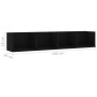 Estante de pared para CD contrachapada negro 100x18x18 cm de vidaXL, Estantes y estanterías - Ref: Foro24-801320, Precio: 40,...