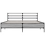 Estructura cama madera ingeniería metal gris Sonoma 160x200 cm de vidaXL, Camas y somieres - Ref: Foro24-3280055, Precio: 151...