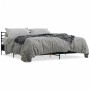 Estructura de cama madera de ingeniería y metal negro 200x200cm de vidaXL, Camas y somieres - Ref: Foro24-3280062, Precio: 16...