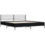 Estructura de cama madera de ingeniería y metal negro 200x200cm de vidaXL, Camas y somieres - Ref: Foro24-3280062, Precio: 16...