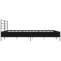 Estructura de cama madera de ingeniería y metal negro 200x200cm de vidaXL, Camas y somieres - Ref: Foro24-3280062, Precio: 16...