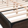 Estructura cama madera ingeniería metal marrón roble 140x190 cm de vidaXL, Camas y somieres - Ref: Foro24-3280081, Precio: 14...