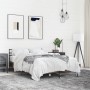 Estructura cama madera ingeniería metal marrón roble 135x190 cm de vidaXL, Camas y somieres - Ref: Foro24-3280076, Precio: 13...