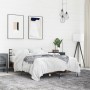 Estructura cama madera ingeniería metal roble ahumado 135x190cm de vidaXL, Camas y somieres - Ref: Foro24-3280074, Precio: 13...