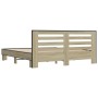 Estructura cama madera ingeniería metal roble Sonoma 180x200 cm de vidaXL, Camas y somieres - Ref: Foro24-3280088, Precio: 15...