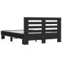 Estructura de cama madera de ingeniería y metal negro 140x190cm de vidaXL, Camas y somieres - Ref: Foro24-3280112, Precio: 14...