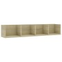 Estante de pared para CD contrachapada color roble 100x18x18 cm de vidaXL, Estantes y estanterías - Ref: Foro24-801322, Preci...