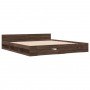 Cama con cajones madera ingeniería marrón roble 200x200 cm de vidaXL, Camas y somieres - Ref: Foro24-3280726, Precio: 219,22 ...