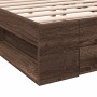 Cama con cajones madera ingeniería marrón roble 200x200 cm de vidaXL, Camas y somieres - Ref: Foro24-3280726, Precio: 219,22 ...