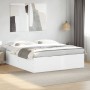 Estructura de cama madera de ingeniería blanca 200x200 cm de vidaXL, Camas y somieres - Ref: Foro24-3280895, Precio: 165,17 €...