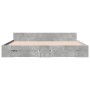 Cama con cajones madera ingeniería gris hormigón 180x200 cm de vidaXL, Camas y somieres - Ref: Foro24-3280730, Precio: 182,00...