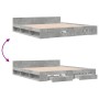 Cama con cajones madera ingeniería gris hormigón 180x200 cm de vidaXL, Camas y somieres - Ref: Foro24-3280730, Precio: 182,00...