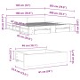 Cama con cajones madera ingeniería gris hormigón 180x200 cm de vidaXL, Camas y somieres - Ref: Foro24-3280730, Precio: 182,00...