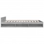Cama con cajones madera ingeniería gris Sonoma 160x200 cm de vidaXL, Camas y somieres - Ref: Foro24-3280739, Precio: 176,72 €...