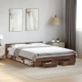 Cama con cajones madera de ingeniería marrón roble 150x200 cm de vidaXL, Camas y somieres - Ref: Foro24-3280747, Precio: 164,...