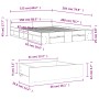 Cama con cajones madera de ingeniería marrón roble 150x200 cm de vidaXL, Camas y somieres - Ref: Foro24-3280747, Precio: 164,...