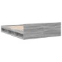 Cama con cajones madera ingeniería gris Sonoma 140x200 cm de vidaXL, Camas y somieres - Ref: Foro24-3280753, Precio: 183,11 €...