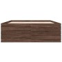 Estructura de cama madera de ingeniería marrón roble 135x190 cm de vidaXL, Camas y somieres - Ref: Foro24-3280950, Precio: 14...