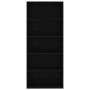 Estantería de 5 niveles madera contrachapada negra 80x30x189 cm de vidaXL, Librerías y estanterías - Ref: Foro24-801027, Prec...